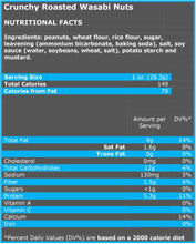 Load image into Gallery viewer, Crunchy Wasabi Nuts Nutritional Facts