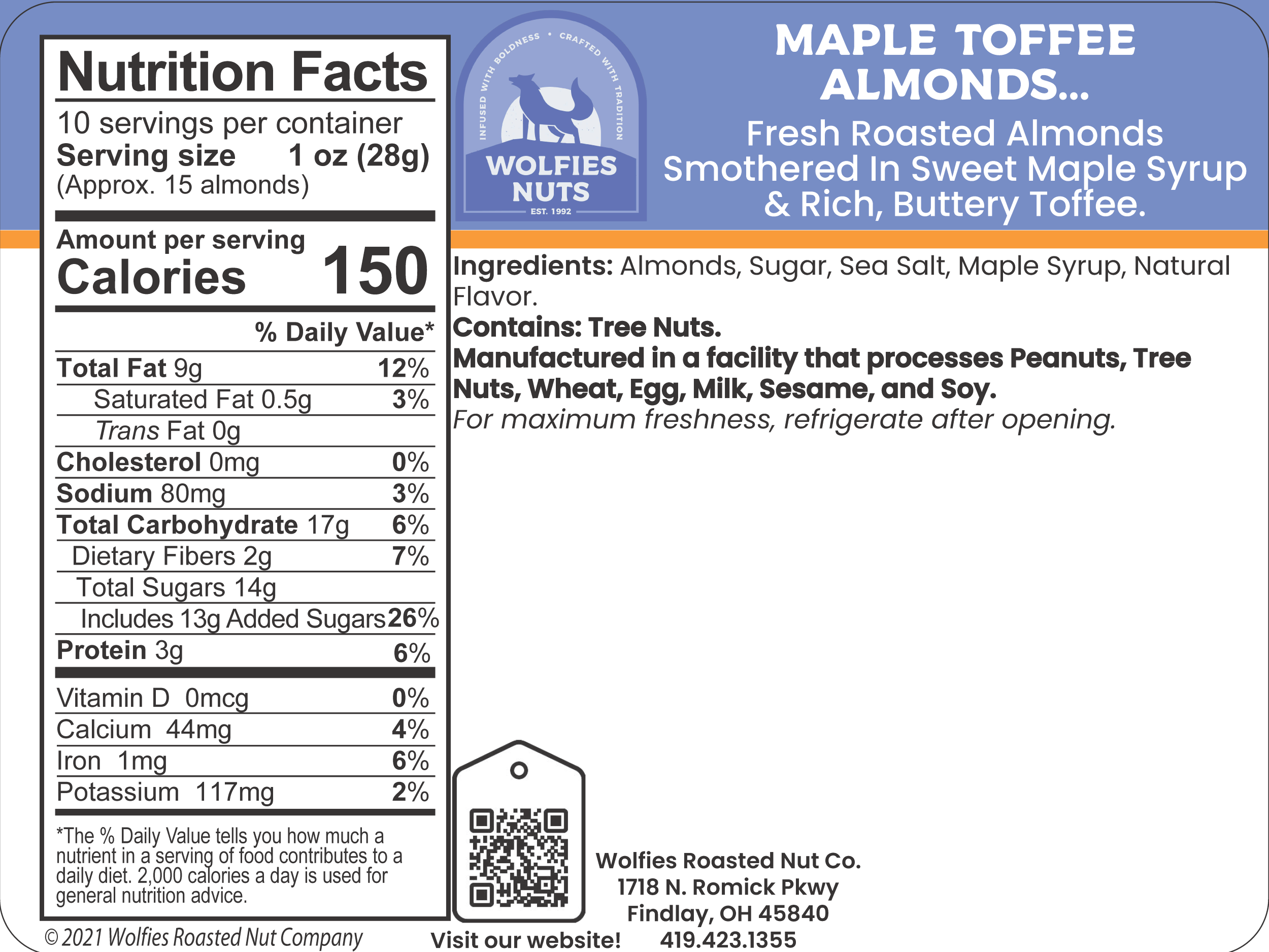 Maple Toffee Almonds (15% OFF DURING OCTOBER!)