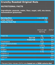 Load image into Gallery viewer, Crunchy Original Nuts Nutrition Facts
