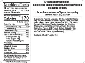 Sriracha Hot Wing Peanuts (15% OFF DURING OCTOBER!)